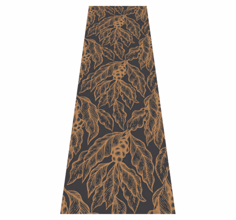 Tapis vinyle cuisine motif branches de café - TenStickers