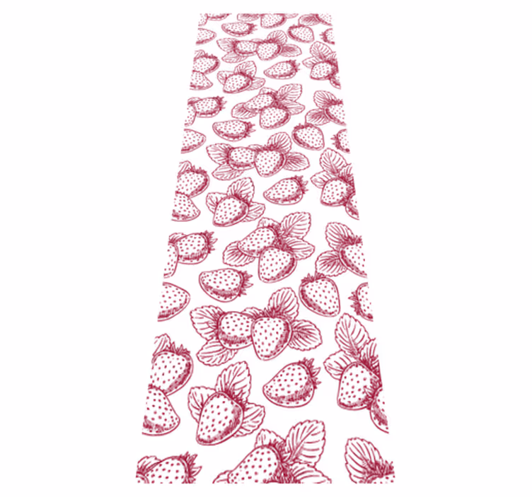 Tapis vinyle cuisine motif fraises mignon et sans couture - TenStickers