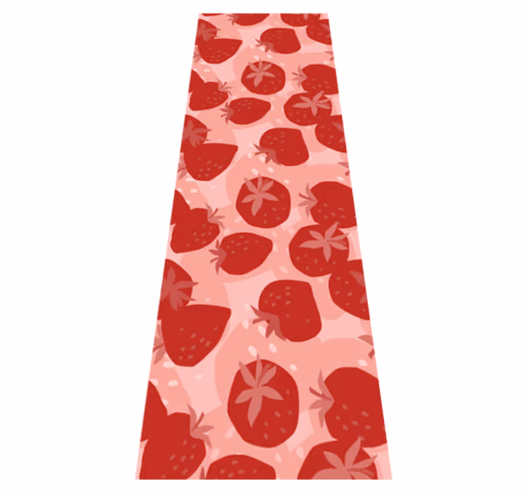 Tapis vinyle cuisine fraises rouges abstraites sans fin - TenStickers