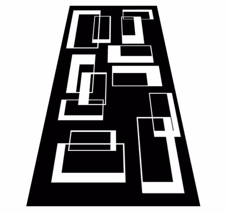 Tapis vinyle salle de bain rectangles minimalistes - TenStickers