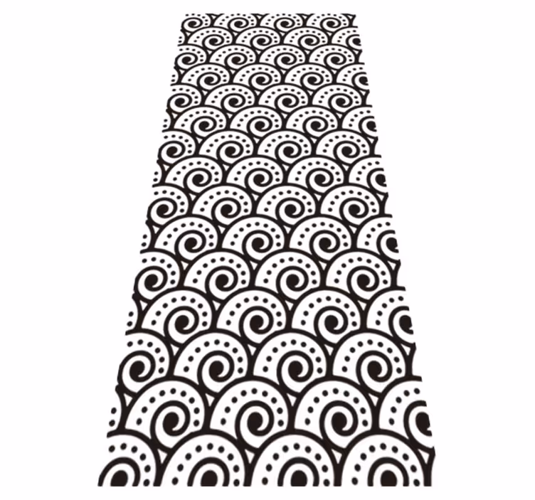 Tapis vinyle salle de bain effet tsunami - TenStickers