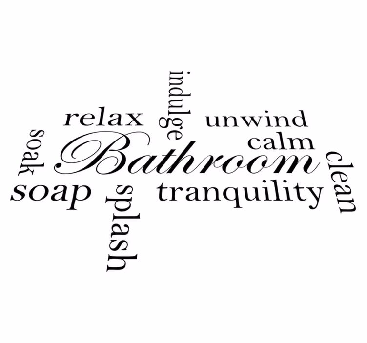Tapis vinyle salle de bain mots relaxants - TenStickers