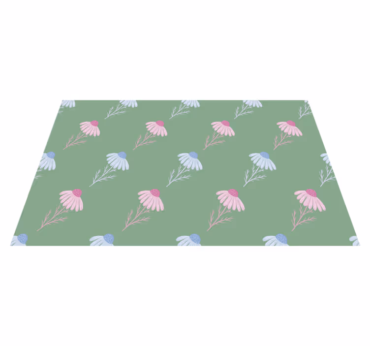 Tapis vinyle fleurs et plantes motif marguerites - TenStickers