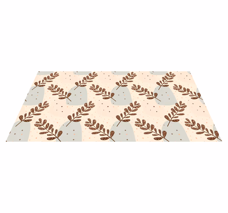 Tapis vinyle fleurs et plantes nuances pastel - TenStickers