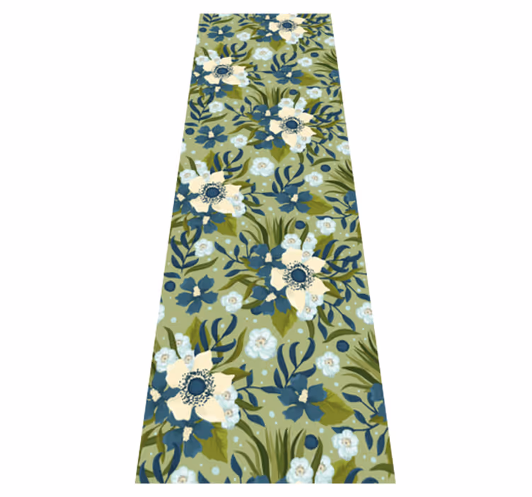 Tapis vinyle fleurs et plantes motif nature floral - TenStickers