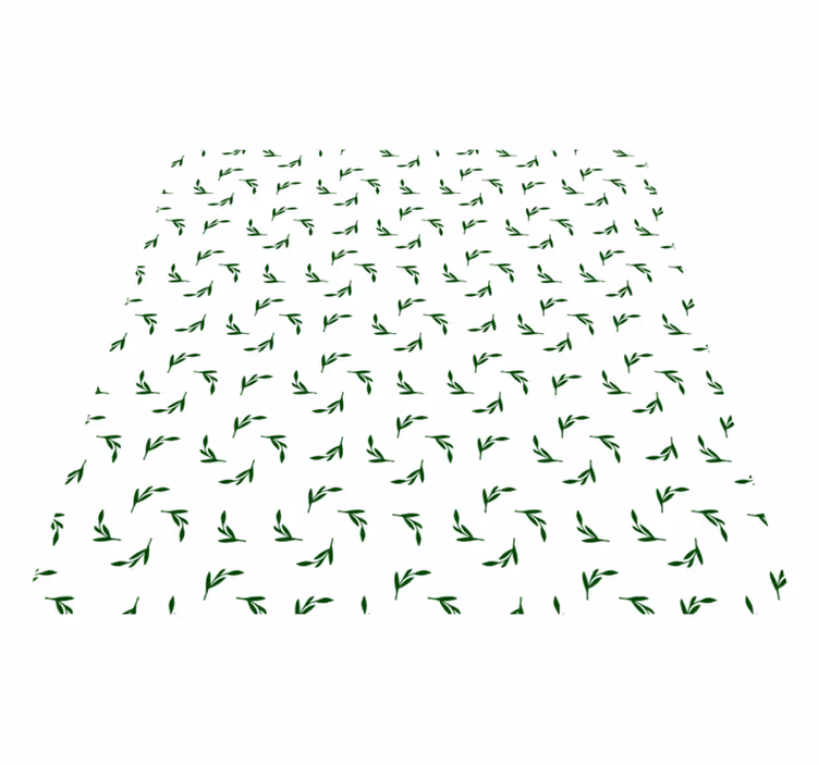 Tapis vinyle fleurs et plantes illustration de feuilles - TenStickers