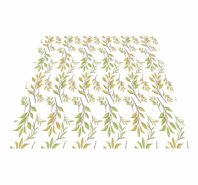 Tapis vinyle fleurs et plantes motif vert luxuriant - TenStickers