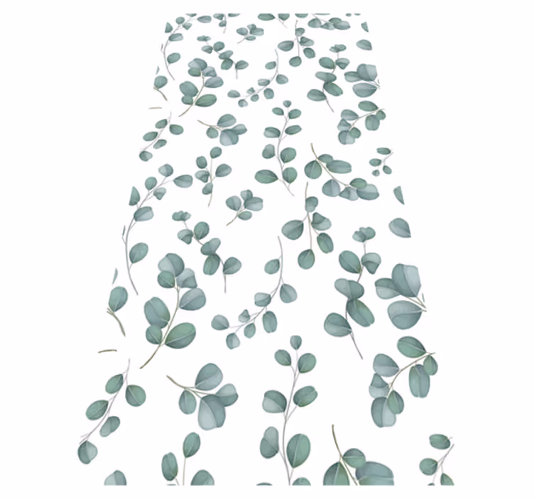 Tapis vinyle fleurs et plantes design eucalyptus - TenStickers