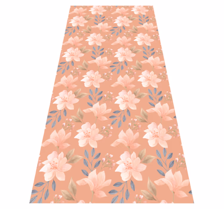 Tapis vinyle fleurs et plantes motif floral en fleurs - TenStickers