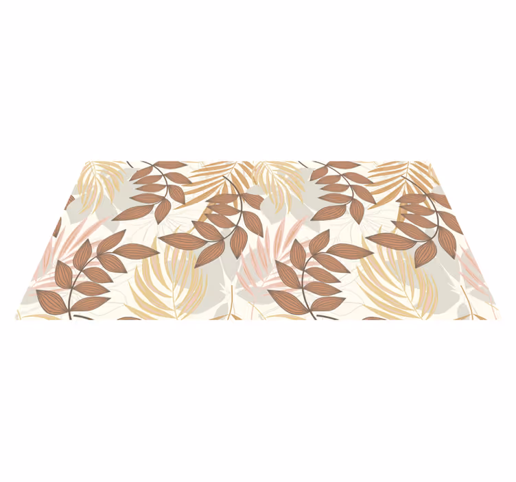 Tapis vinyle fleurs et plantes inspiration feuille Élégante - TenStickers