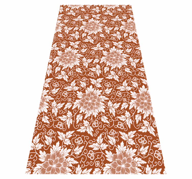 Tapis vinyle fleurs et plantes création botanique - TenStickers