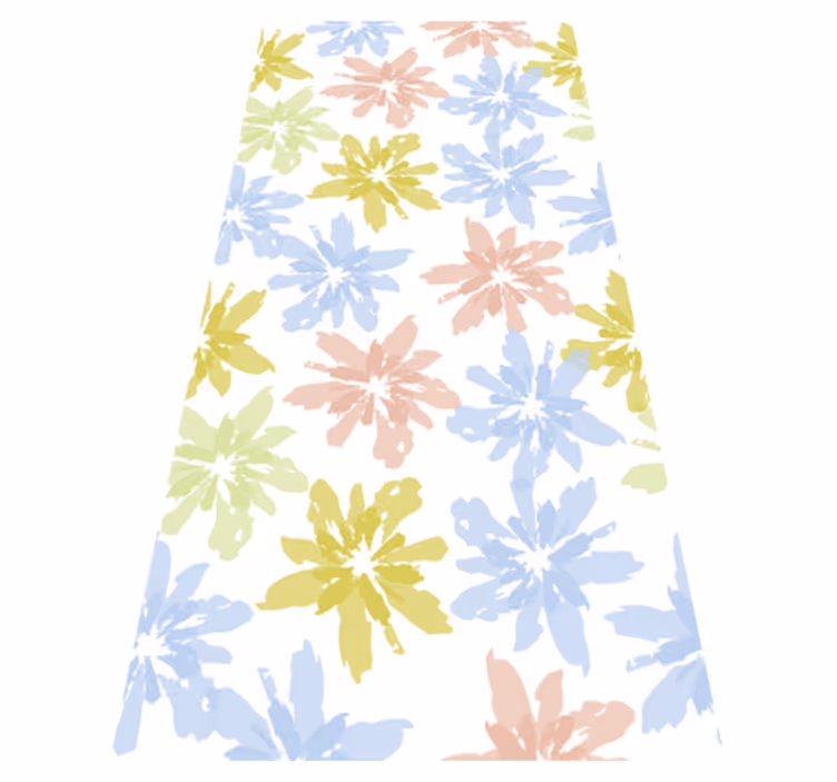 Tapis vinyle chambre autocollant vitrail floral - TenStickers
