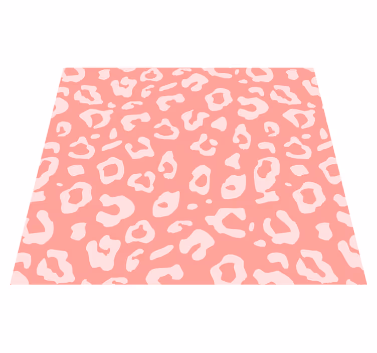Tapis vinyle animal texture léopard rose - TenStickers