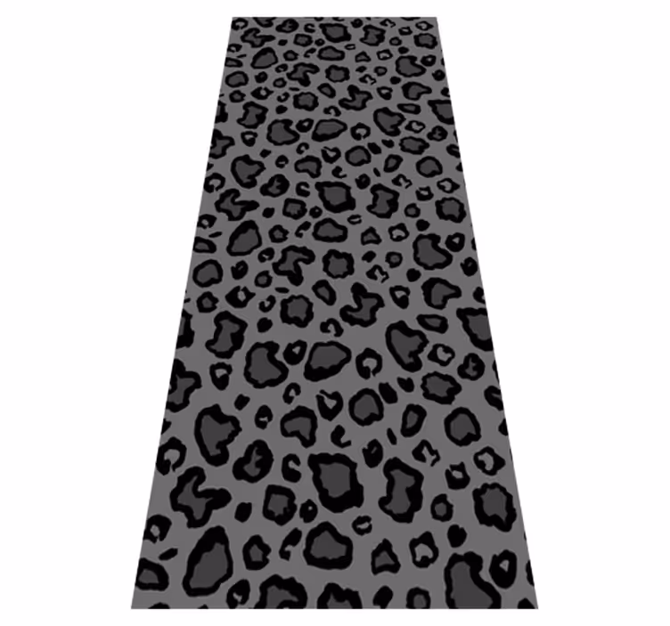 Tapis vinyle animal motif léopard gris foncé et noir - TenStickers