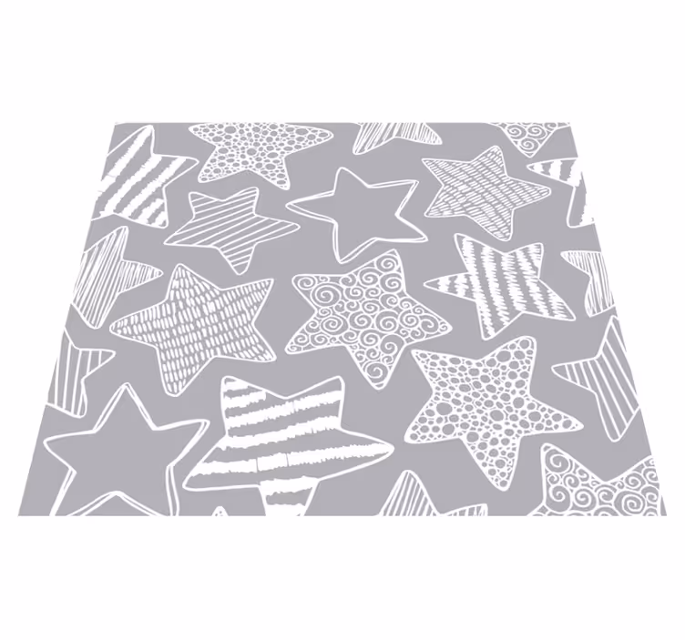 Tapis vinyle étoile blanche - TenStickers