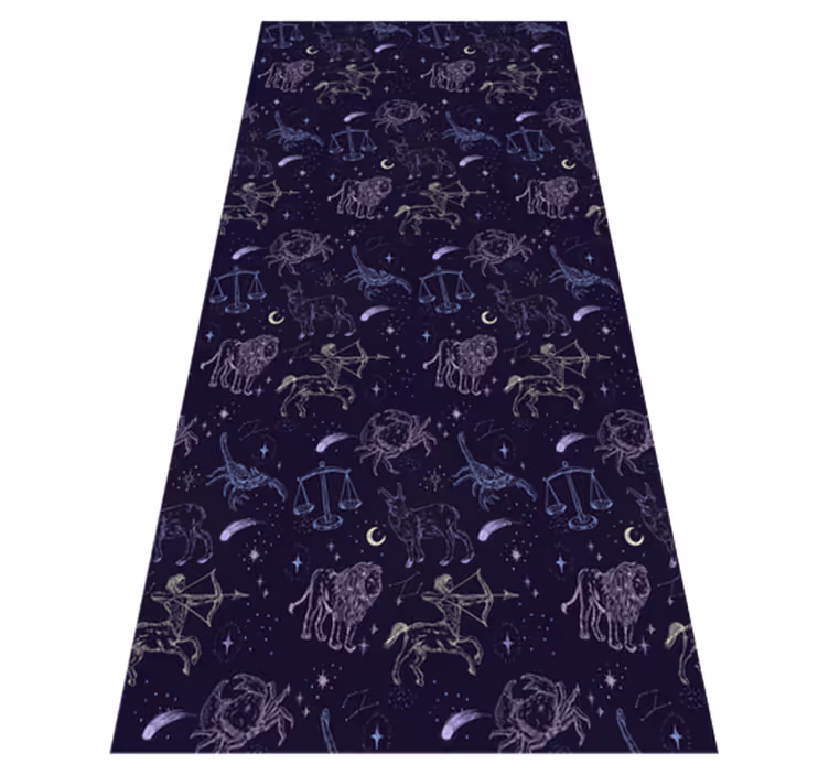 Tapis vinyle étoile motif constellation - TenStickers