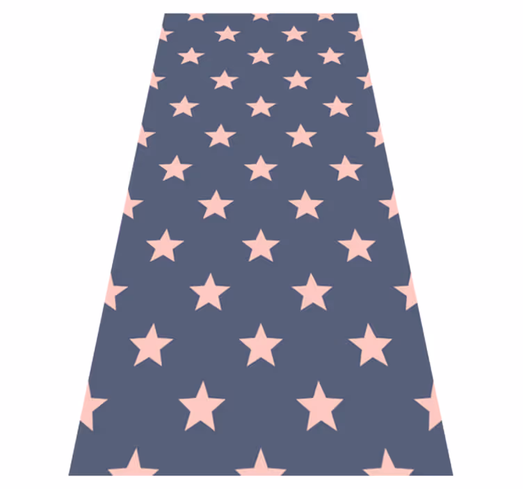 Tapis vinyle étoile étoiles roses et grises - TenStickers