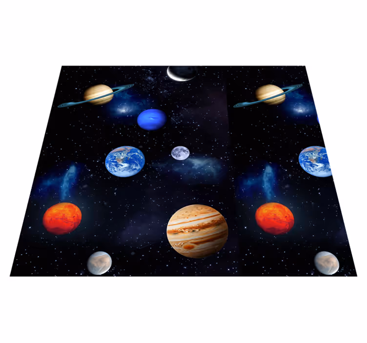 Tapis vinyle étoile cosmos et planètes - TenStickers