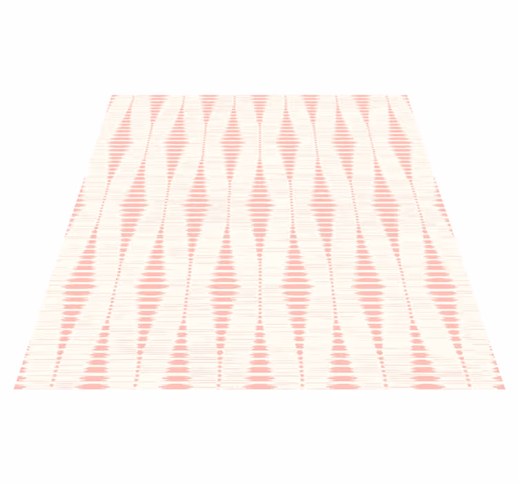 Tapis vinyle géométrique rose pastel ikat - TenStickers