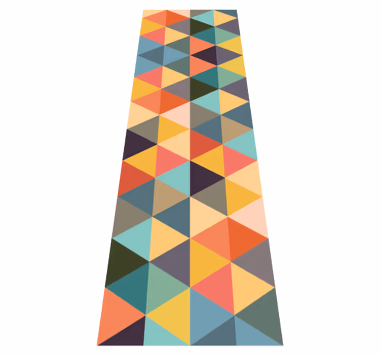 Tapis vinyle géométrique motifs géométriques multicolores - TenStickers