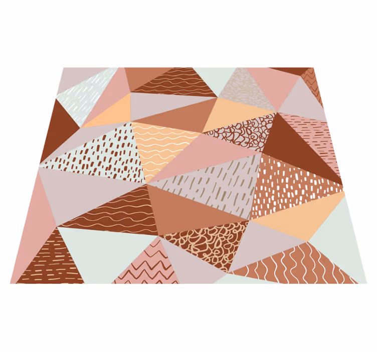 Tapis vinyle géométrique composition triangles - TenStickers