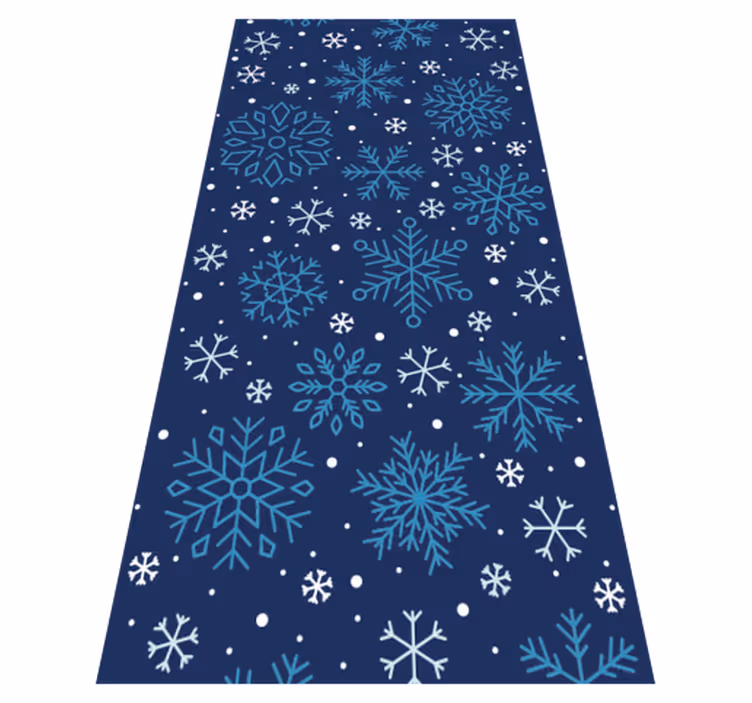 Tapis vinyle noël flocons de neige - TenStickers