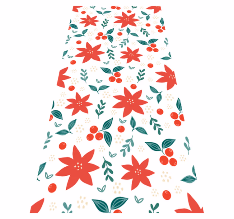 Tapis vinyle noël fleurs de noël - TenStickers
