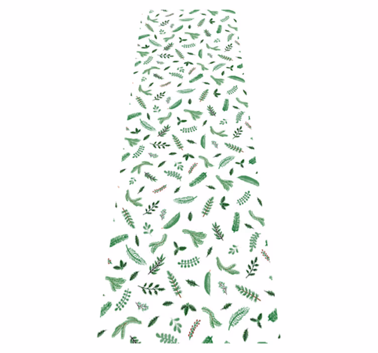 Tapis vinyle noël motif feuilles décorations noël - TenStickers