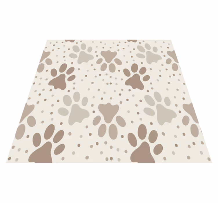 Tapis vinyle chambre empreinte de patte de chien - TenStickers