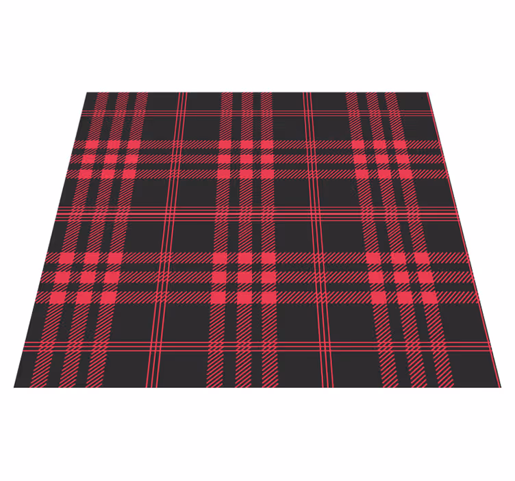 Tapis vinyle chambre motif tartan de noël - TenStickers