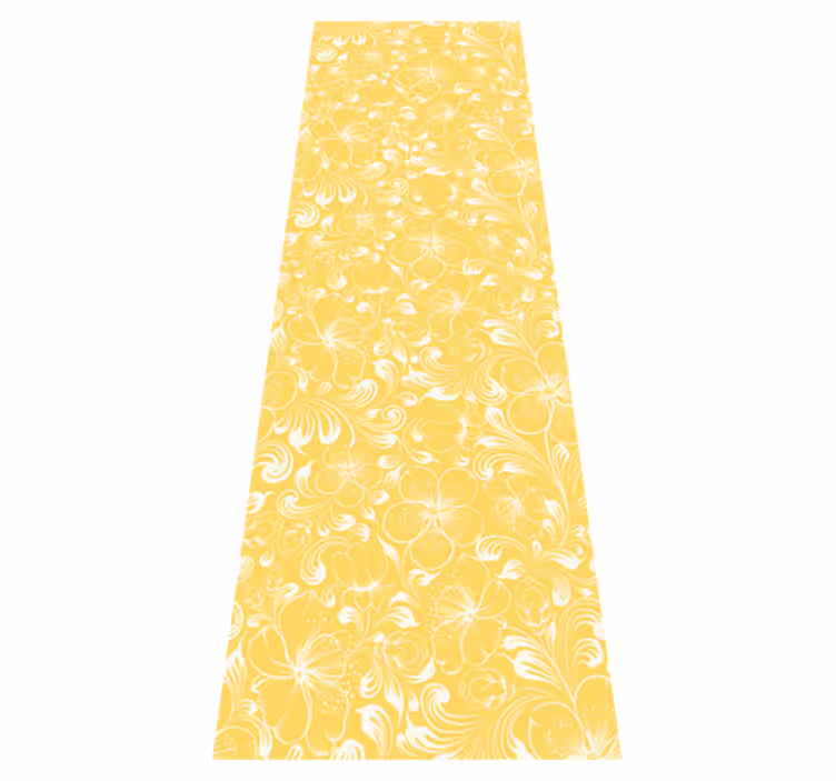 Tapis vinyle chambre style floral jaune grandmillenial - TenStickers