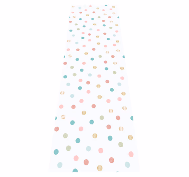 Tapis vinyle chambre à pois confettis pailletés - TenStickers