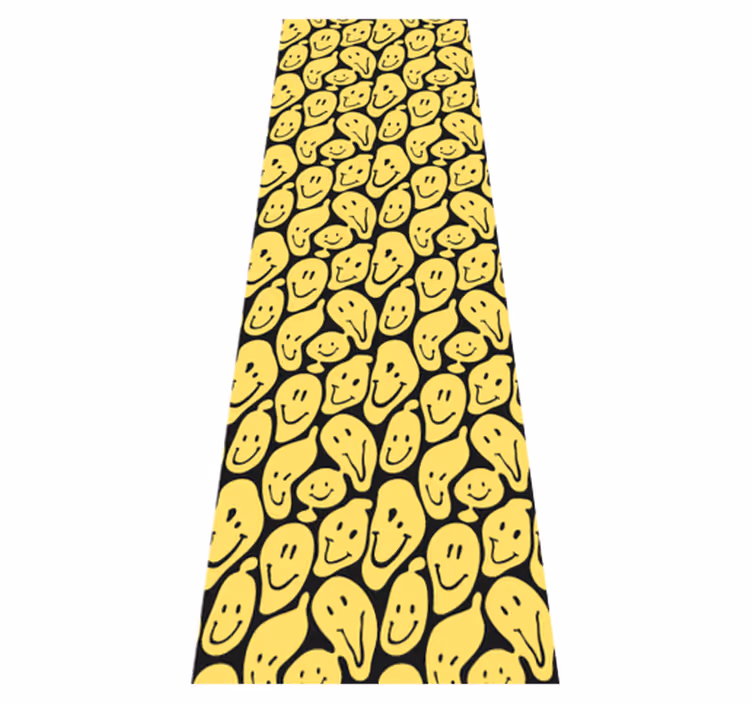 Tapis vinyle chambre visages souriants graffiti - TenStickers