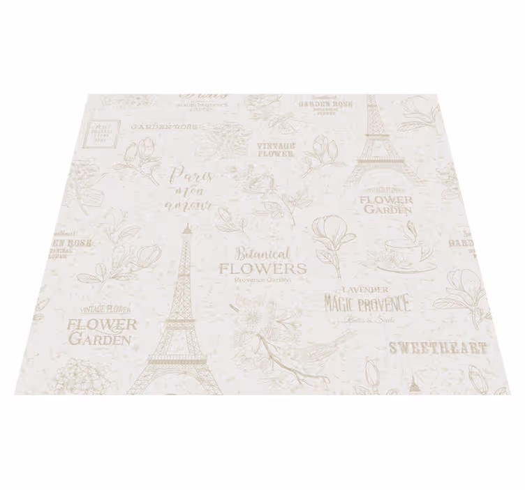 Tapis vinyle chambre style parisien - TenStickers