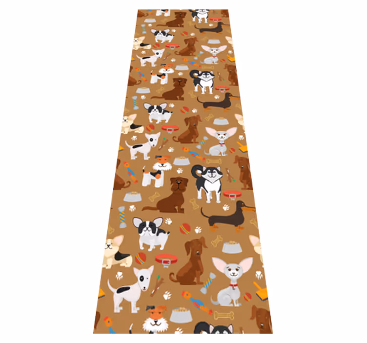 Tapis vinyle chambre motifs de chiens mignons - TenStickers