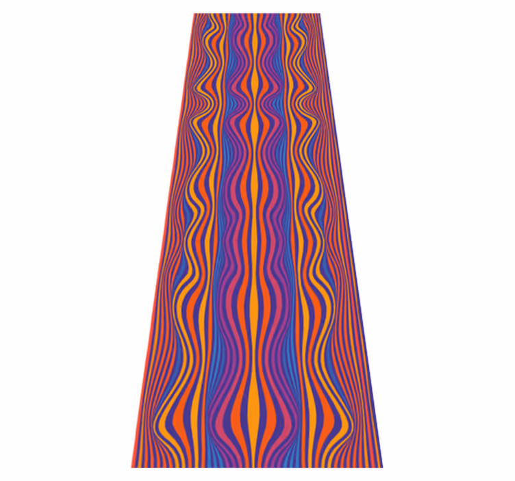Tapis vinyle chambre lignes psychédéliques groovy - TenStickers