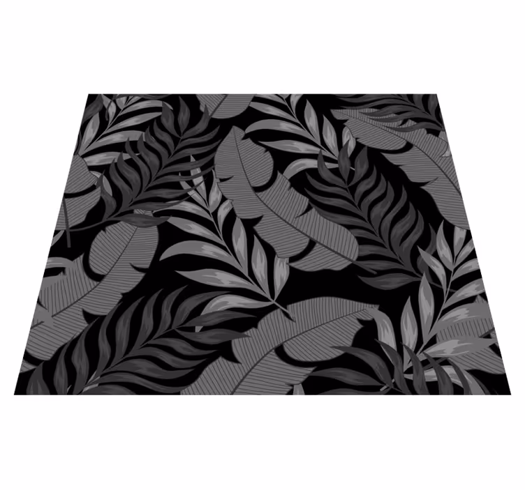 Tapis vinyle chambre feuillage jungle sombre - TenStickers