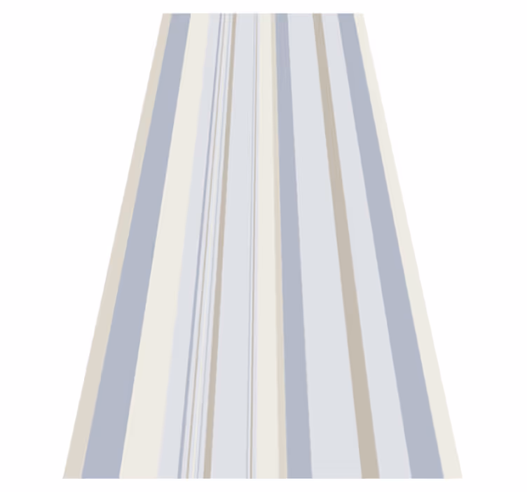 Tapis vinyle chambre rayures bleues et beiges années 80 - TenStickers