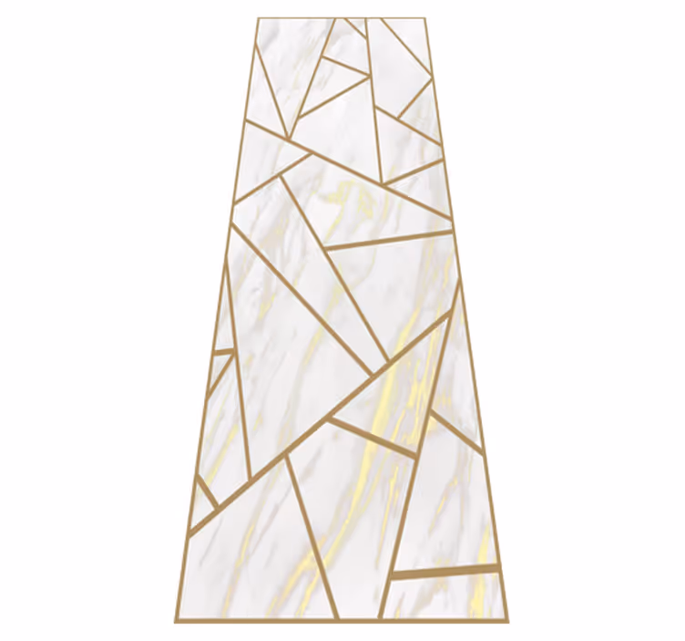 Tapis vinyle chambre mosaïque géométrique marbrée - TenStickers