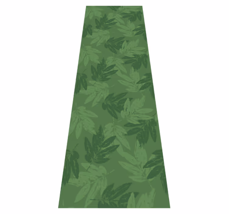 Tapis vinyle chambre motif simple feuilles vertes - TenStickers