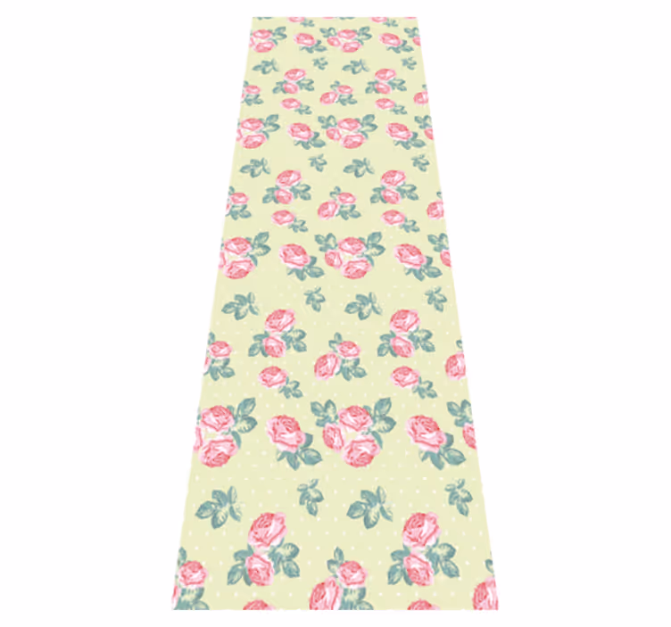 Tapis vinyle chambre style shabby chic à pois - TenStickers