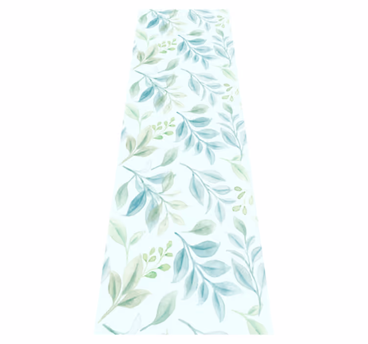 Tapis vinyle chambre feuillage vert fin - TenStickers