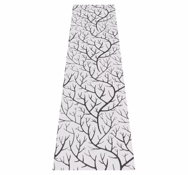 Tapis vinyle chambre branches grises avec oiseaux - TenStickers