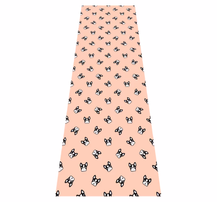 Tapis vinyle chambre motif adorables bulldogs français - TenStickers