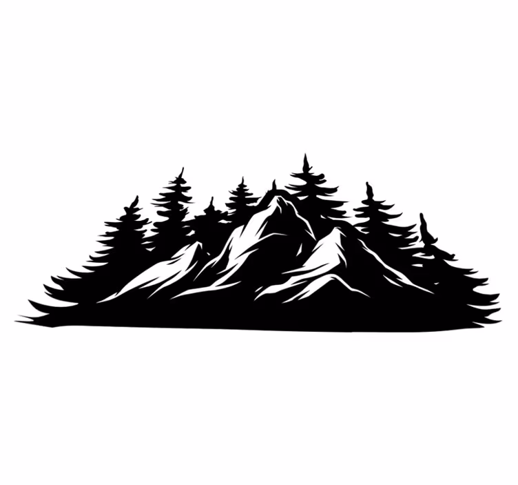 Tapis vinyle nature chaîne de montagnes - TenStickers