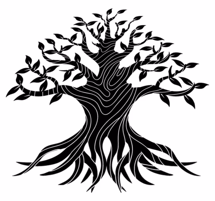 Tapis vinyle nature lignes de l'arbre de vie - TenStickers