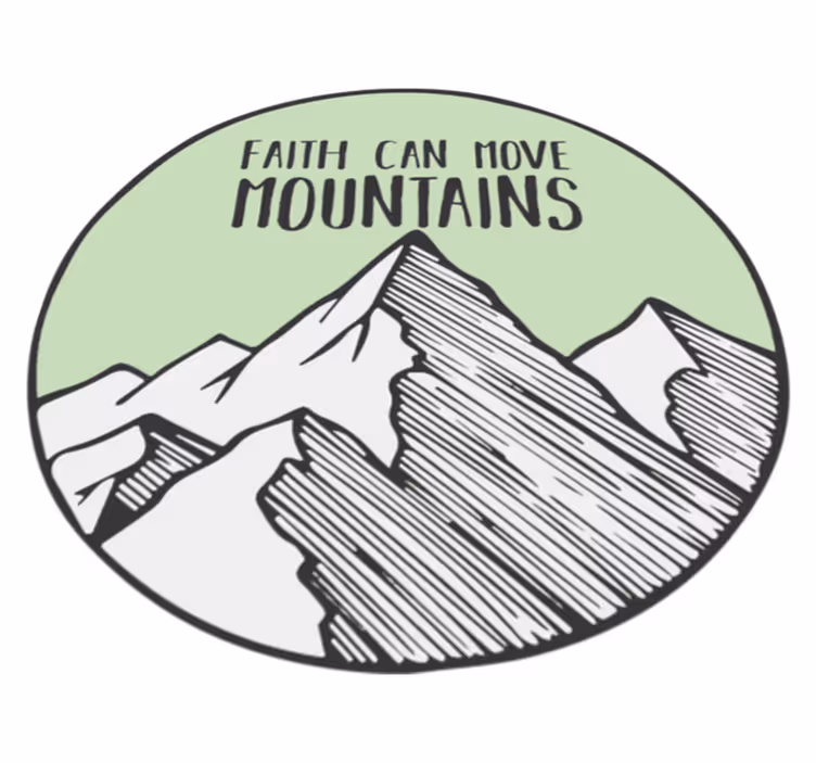 Tapis vinyle nature la foi peut déplacer des montagnes - TenStickers