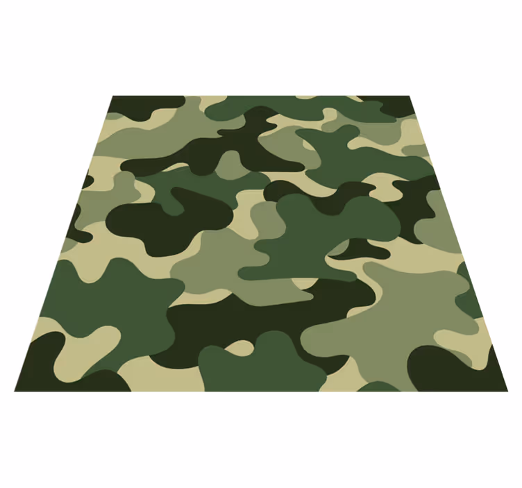 Tapis vinyle nature imprimé camouflage - TenStickers