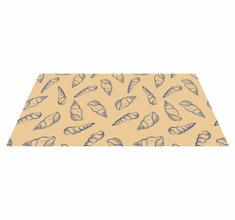 Tapis vinyle nature motif coquillage - TenStickers
