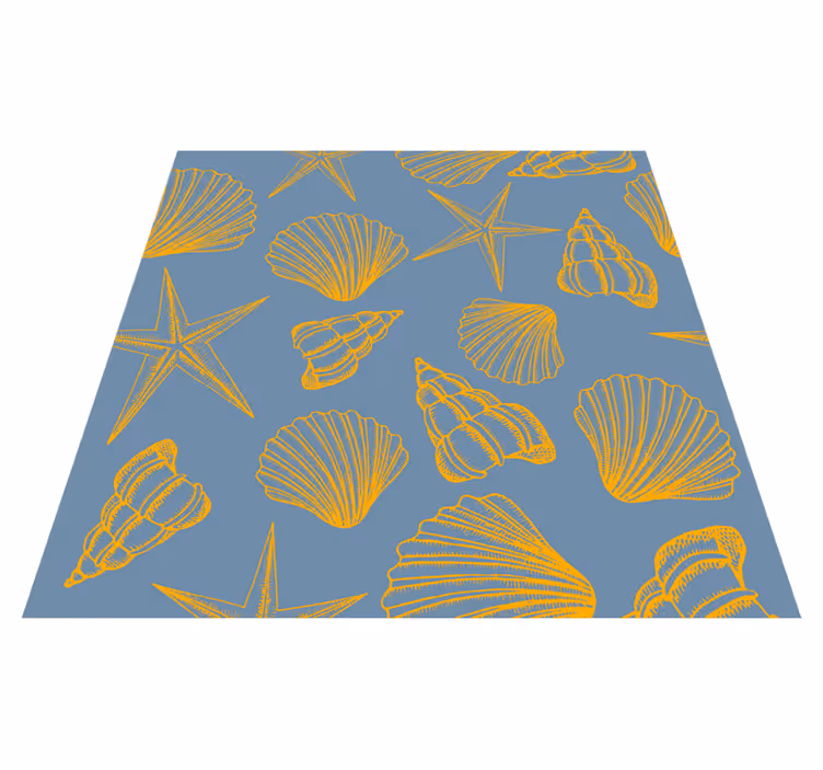 Tapis vinyle nature coquillages et Étoiles - TenStickers